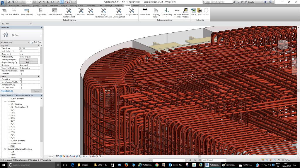 Close up of reinforcement
